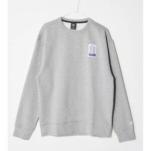 Nike SB Skateboard Striped Logo Gray Crewneck Sweatshirt for Men size Medium